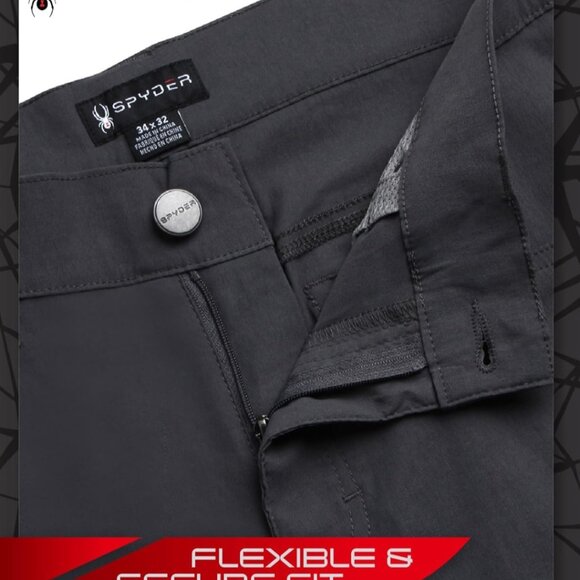 NWOT SPYDER Grey Core 5 Pocket Pants 36 x 30 - Picture 3 of 11